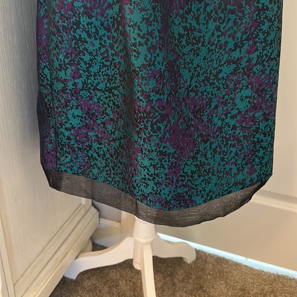 Ivy & Blu Teal & purple silk cocktail dress EUC size 8 WhimsyGoth - Picture 4 of 5